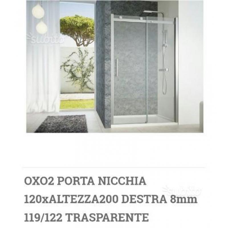 Oxo2 porta scorrevole per nicchia doccia 120